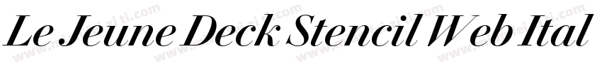 Le Jeune Deck Stencil Web Italic Un字体转换